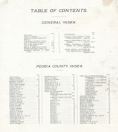 Table of Contents, Peoria City and County 1896